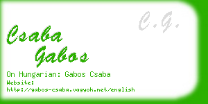 csaba gabos business card